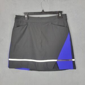 Slazenger Skort Womens 6 Black Blue Golf Athletic Reflective Trim‎ Pockets